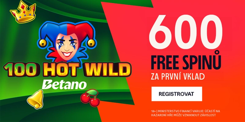 Betano 600 free spinů za vklad