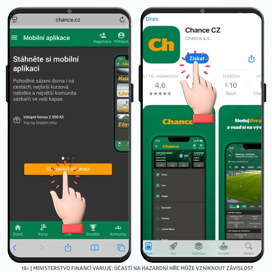 Chance stáhnout aplikaci pro iOS