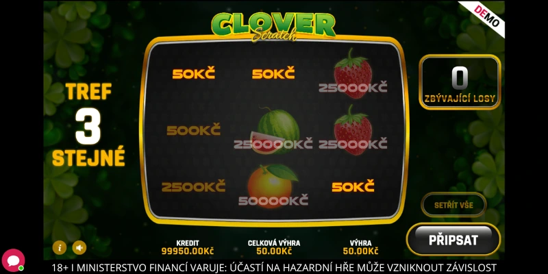 Clover Scratch stírací online los