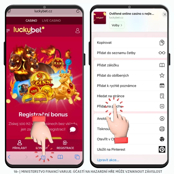 LuckyBet mobilní aplikace