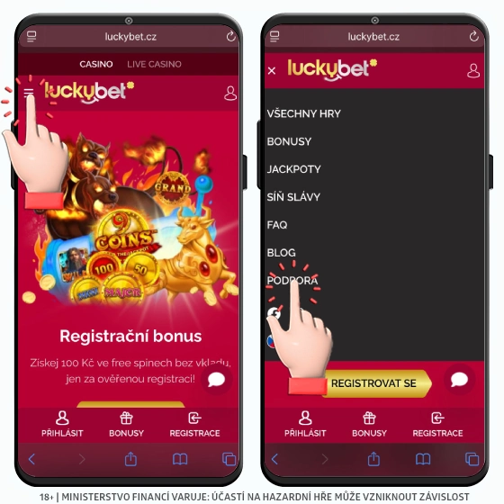 LuckyBet podpora