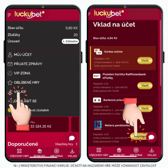Luckybet vklad Neterapay 