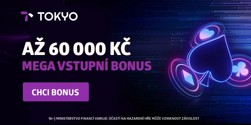 Tokyo casino SMS vklad s bonusem až 60 000 Kč