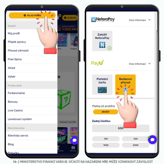 Forbes vklad bankovnim prevodem