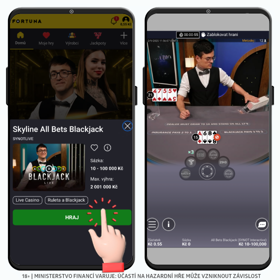 Fortuna live blackjack