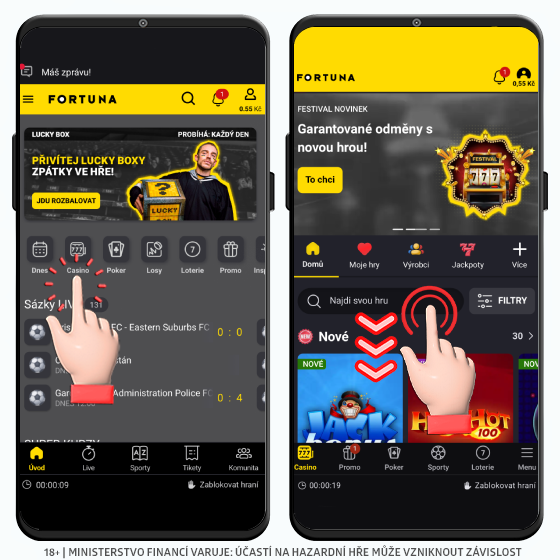 Fortuna live casino jak hrát