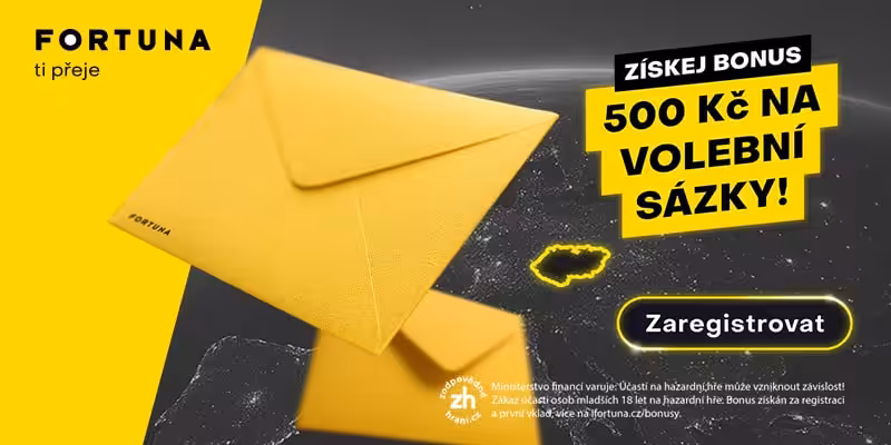 Fortuna 500 Kč bonus na volby