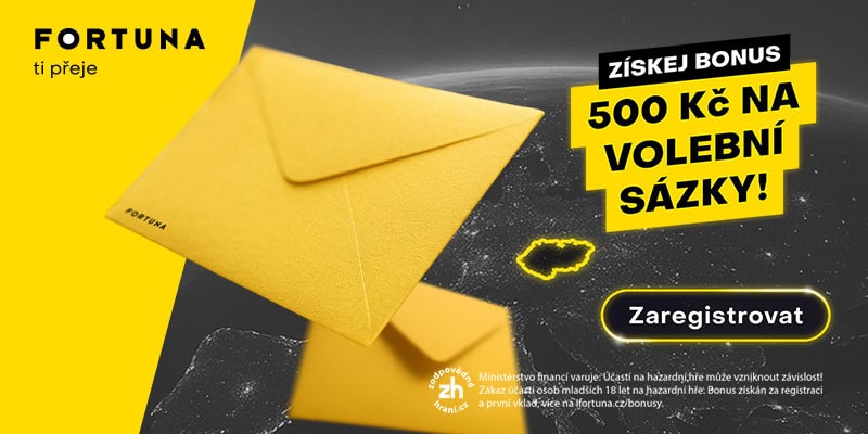 Fortuna 500 Kč bonus na volby