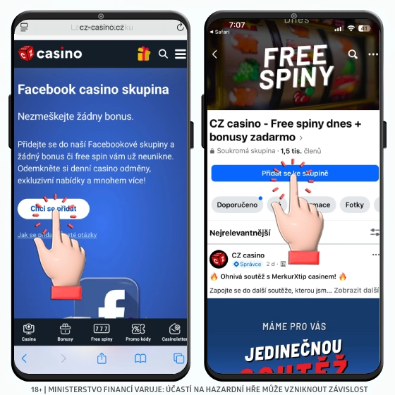 Facebook - přihlášení do skupiny