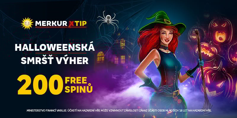 200 free spinů ZDE Halloween v MerkurXtip