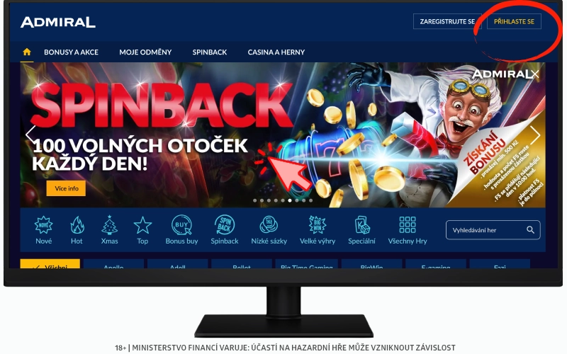 Casino Admiral pc přihlášení