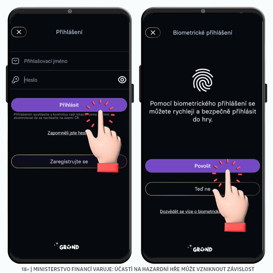 Grandwin casino přihlášení přes mobilní aplikaci