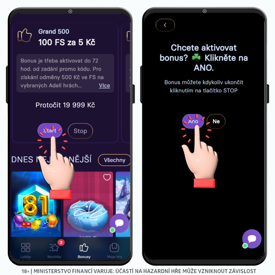 Grandwin promo kód GRAND500 s bonusem 500 Kč