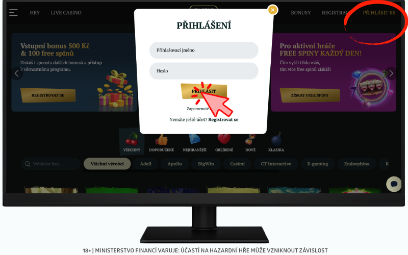 Přihlaste se ZDE Kartáč přihlášení z PC