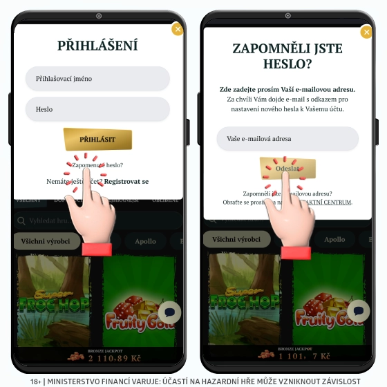 Obnovte si heslo ZDE Casino Kartáč zapomenuté heslo