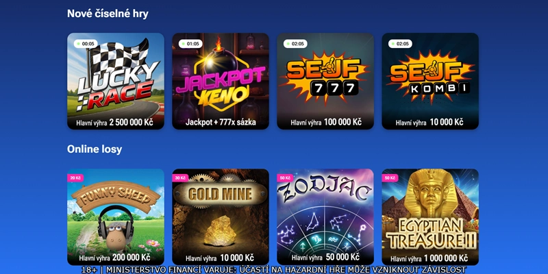 Online losy a loterie u LuckyBetu