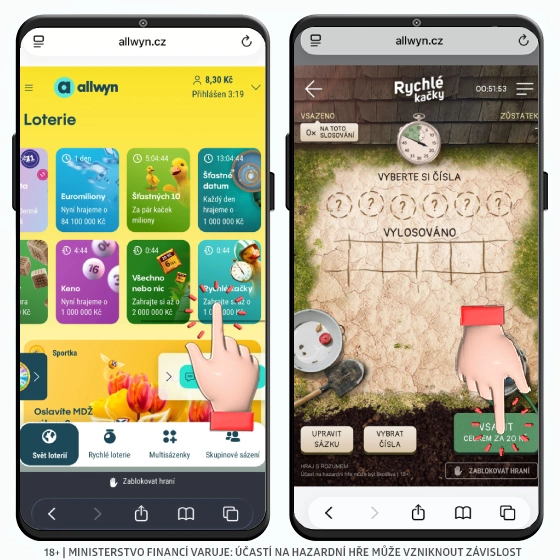 Allwyn Rychlé Kačky Rychlé Kačky v Allwyn