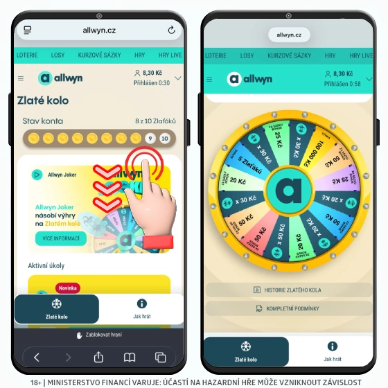 Zlaté Kolo štěstí v Allwyn ZDE Zlaté Kolo štěstí v Allwyn