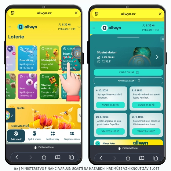 Allwyn - Šťastné datum