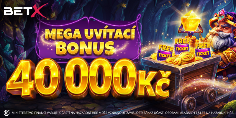 BETX vstupní bonus za registraci 40 000 Kč