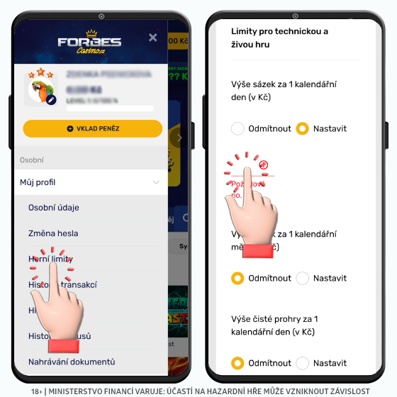 Nastavte si zodpovědně herní limity v casinu Forbes Forbes casino herní limity