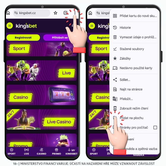 Kingsbet Android aplikace