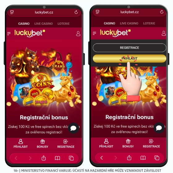 Luckybet kasino přihlášení