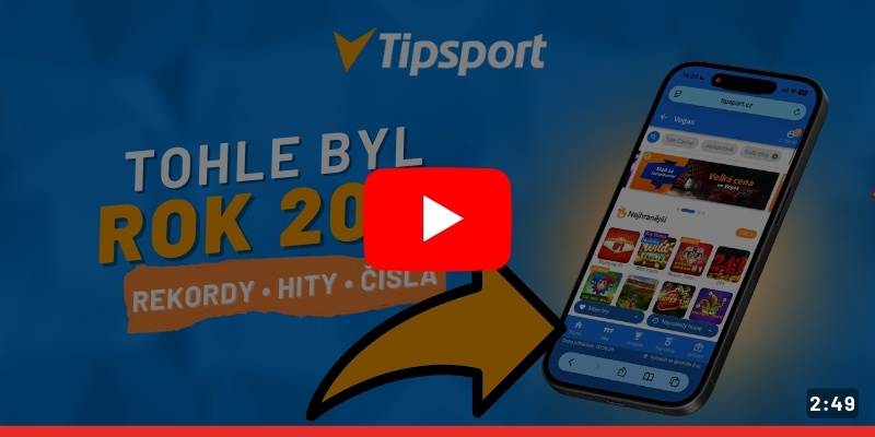 Shrnutí roku 2025 v Tipsportu zde Tipsport 2025 Youtube