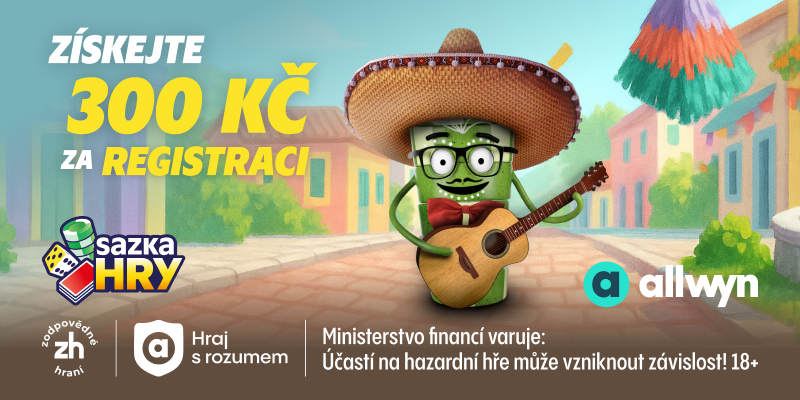 Sazka Hry casino 300 Kč bonus za registraci