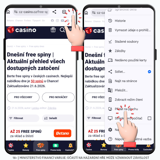 Jak si stáhnout článek Free spiny dnes do mobilu