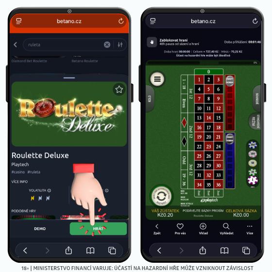 Betano online ruleta