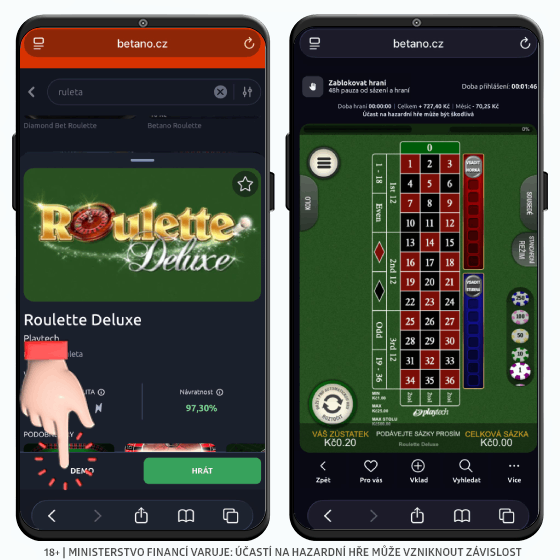 Betano ruleta v demu