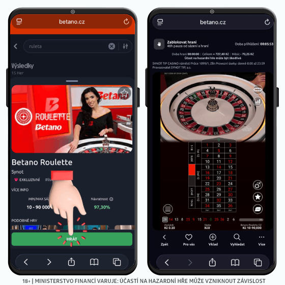 Betano live ruleta
