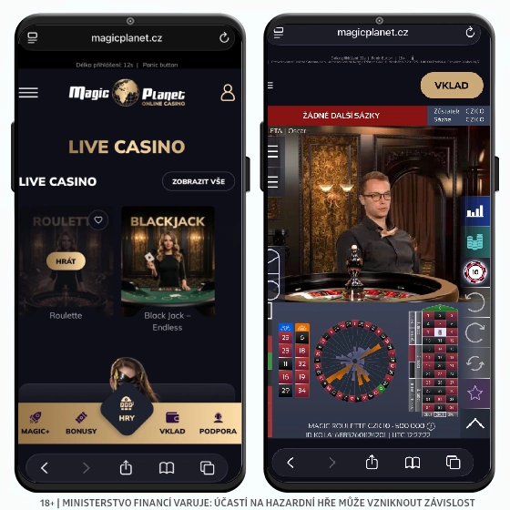 magic planet live casino ruleta