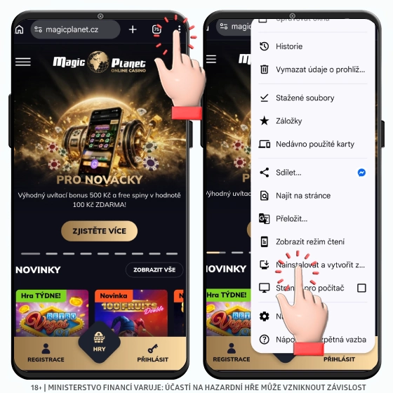 Magic Planet přidat na plochu pro Android