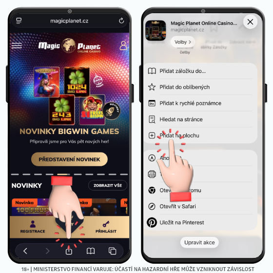 magic planet pridat na plochu aplikace