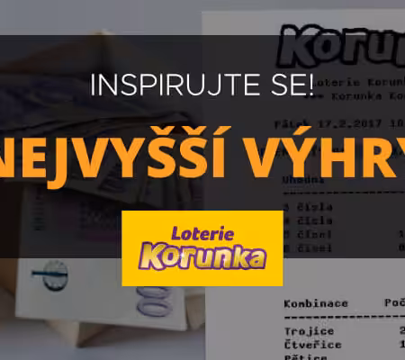 Nejvyšší výhry v Korunce za poslední měsíc