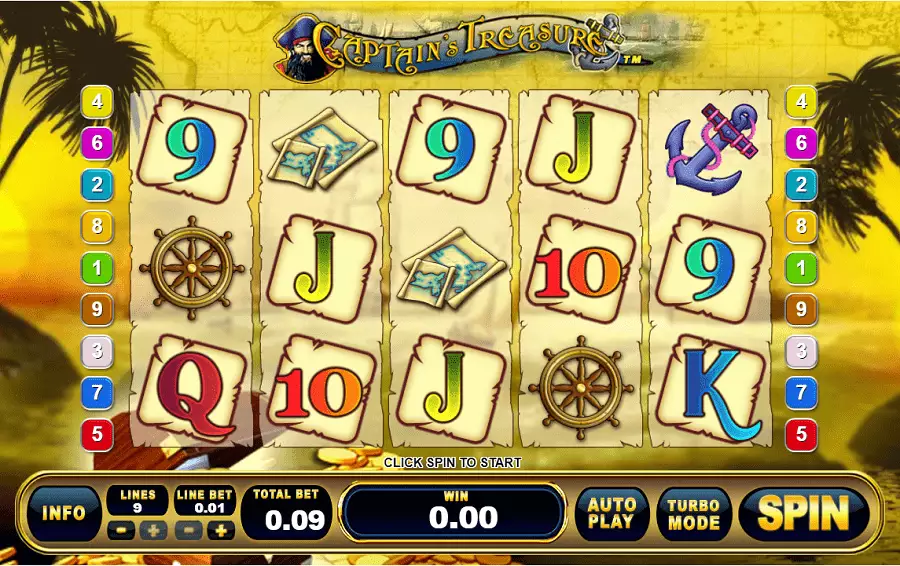 Playtech automat Captain’s Treasure - hrajte zdarma v Fortuna Vegas