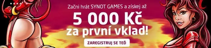 Synot Tip casino nabízí bonus 5.000 Kč