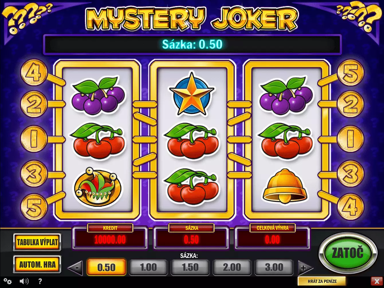 Play'n GO automat Mystery Joker - hrajte zdarma v Tipsport Vegas