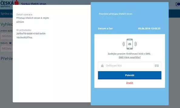 sazka hry - ověření totožnosti v české spořitelně - george - dokončení registrace v internetovém bankovnictví - ověřovací SMS