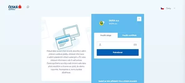 sazka hry - ověření totožnosti v české spořitelně - george - dokončení registrace v internetovém bankovnictví - vyplnění údajů