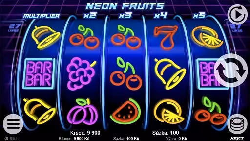 7 nových výherních automatů v SynotTIP kasínu 3 synot tip kasíno - neon fruits - nové hry - bonus