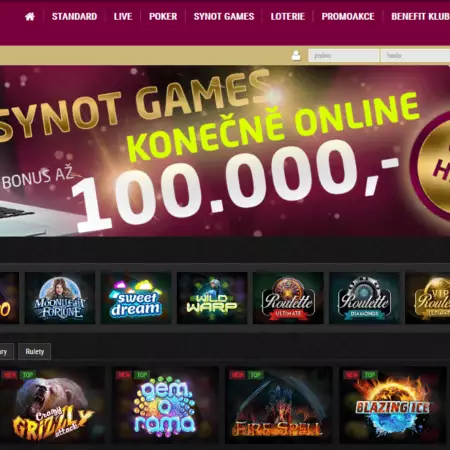 SYNOTtip casino nabízí výherní automaty zdarma